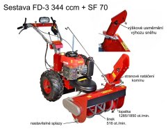 Pohonná jednotka Panter FD3-500 se sněhovou frézou SF70