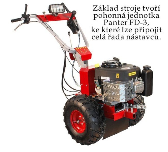 Pohonná jednotka Panter FD3-500 s dvoububnovým sečením RZS121