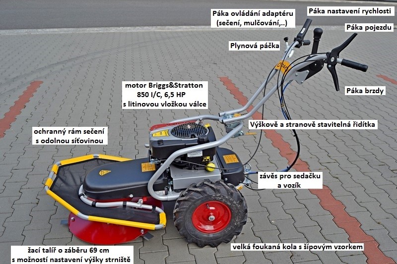 Pohonná jednotka Panter FD2H s bubnovým sečením RZS70K