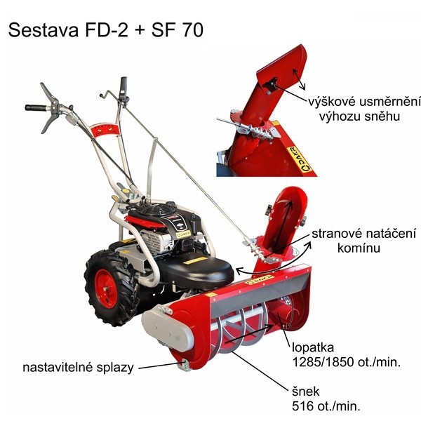 Pohonná jednotka Panter FD2 se sněhovou frézou SF70
