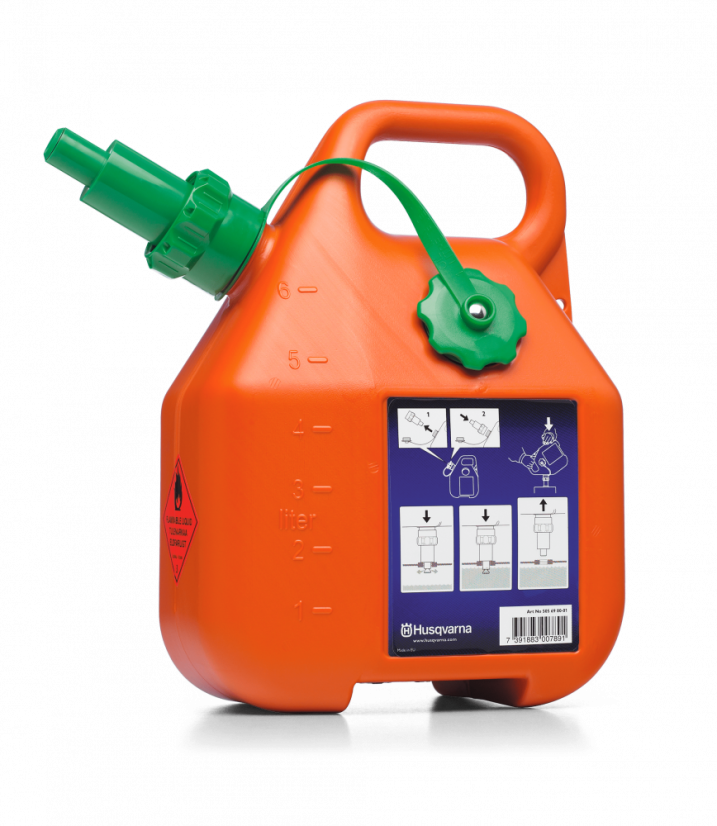 Kanystr na benzín, 6 l, oranžový