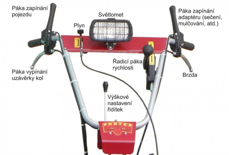 Pohonná jednotka Panter FD3-500 s dvoububnovým sečením RZS121