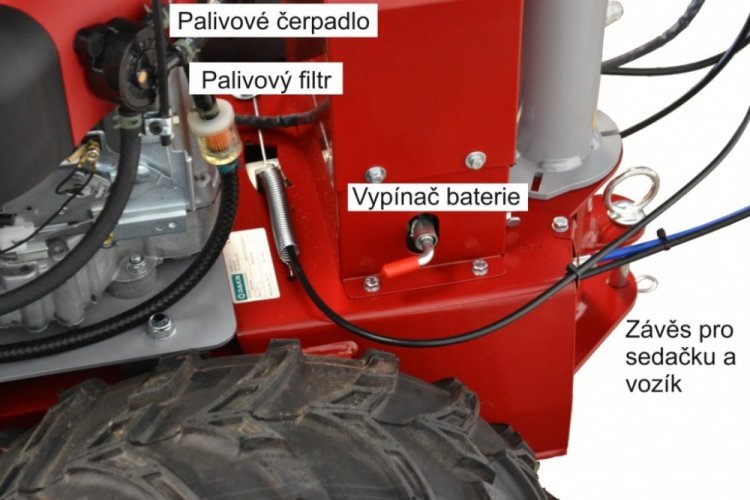 Pohonná jednotka Panter FD3-500 s dvoububnovým sečením RZS121